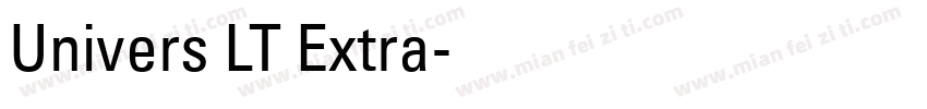 Univers LT Extra字体转换